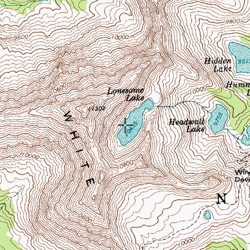 Topographic Map of Lonesome Lake, ID