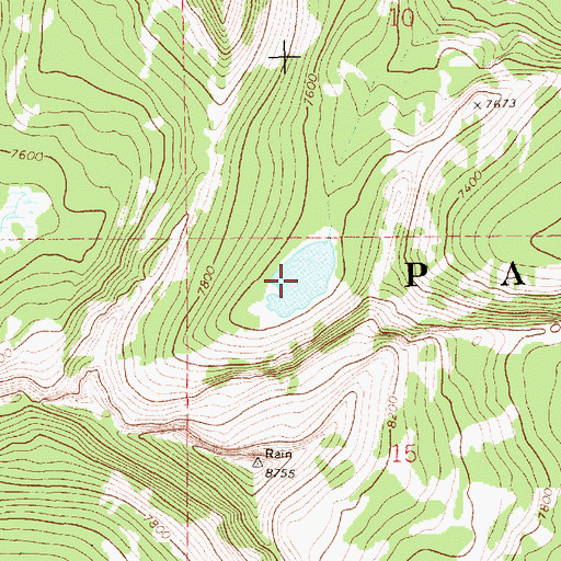 Topographic Map of Marge Lake, ID