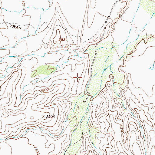 Topographic Map of Cross P Ranch, AZ