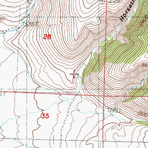 Topographic Map of Horsethief Canyon, ID