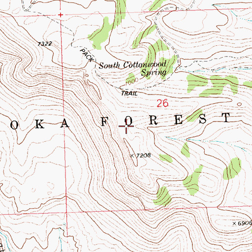 Topographic Map of Aspen Spring, ID