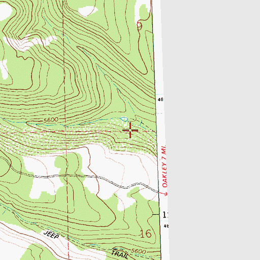 Topographic Map of Dry Fork Little Cottonwood Creek, ID
