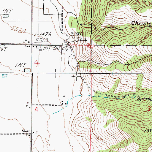 Topographic Map of Cheatbeck Creek, ID