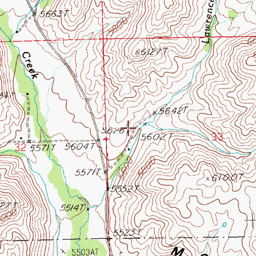 Topographic Map of Williams Creek, ID