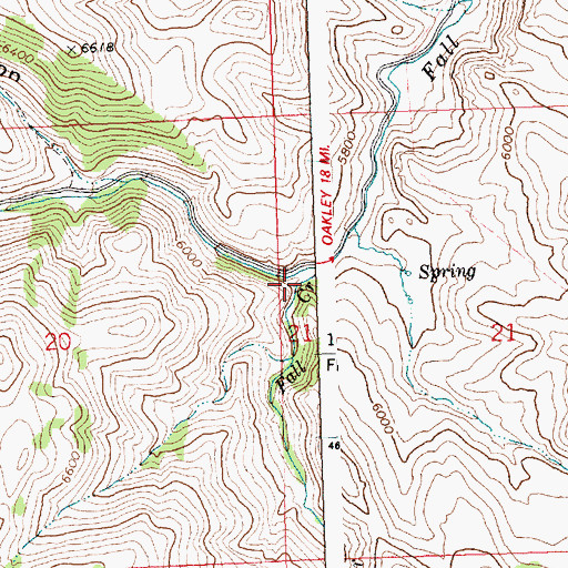 Topographic Map of Badger Creek, ID