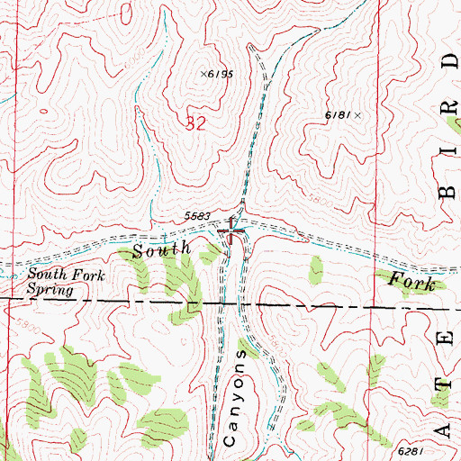 Topographic Map of Twin Canyons, ID