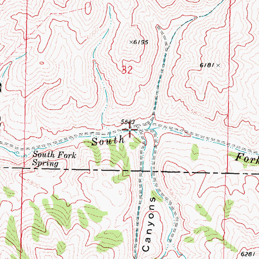 Topographic Map of Twin Canyons, ID
