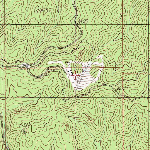 Topographic Map of North-South Ski Bowl, ID