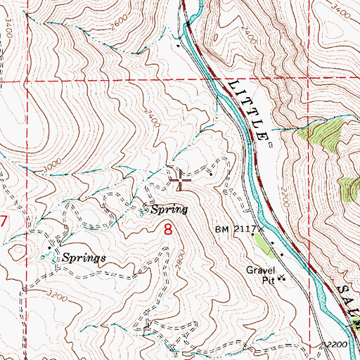 Topographic Map of Carrey, ID