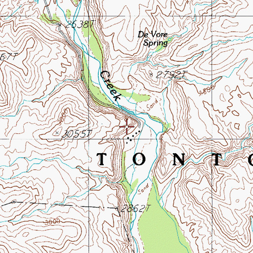 Topographic Map of Dagger, AZ