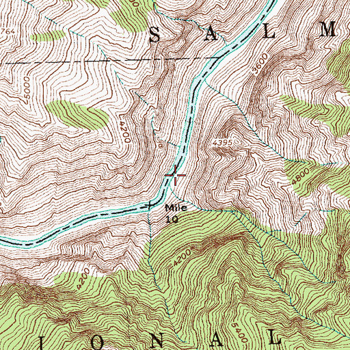 Topographic Map of Parrott Placer Campground, ID