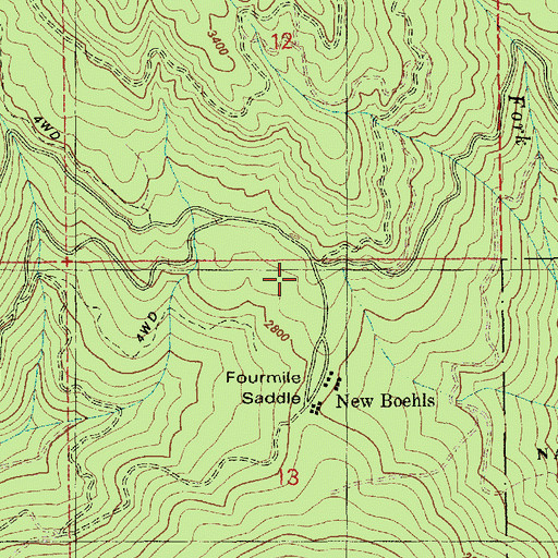 Topographic Map of CPTA Headquarters, ID