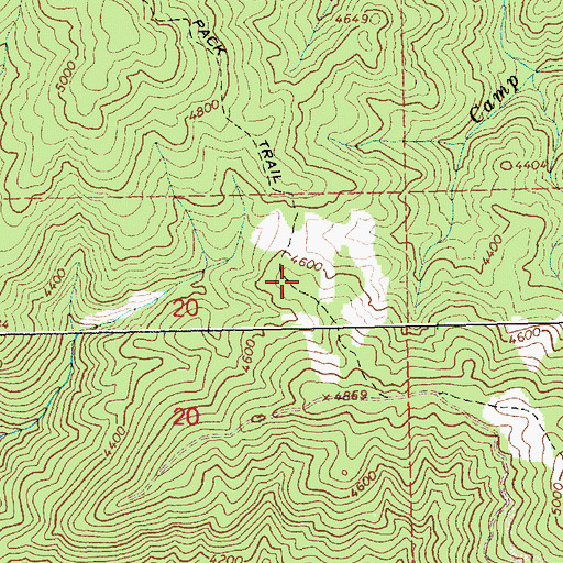 Topographic Map of Camp George, ID