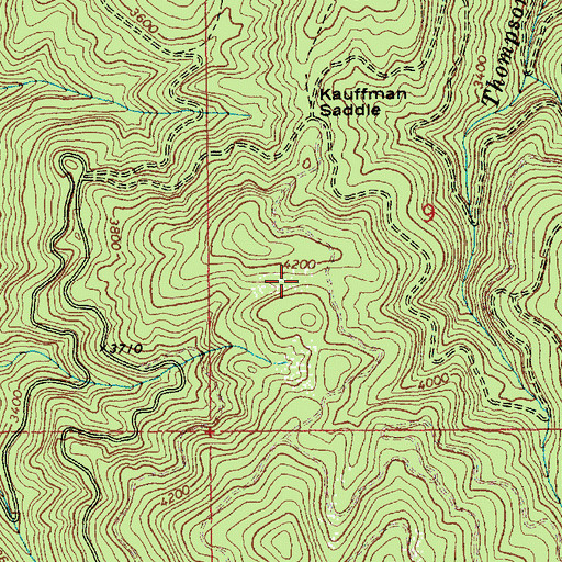Topographic Map of Hanson Saddle, ID