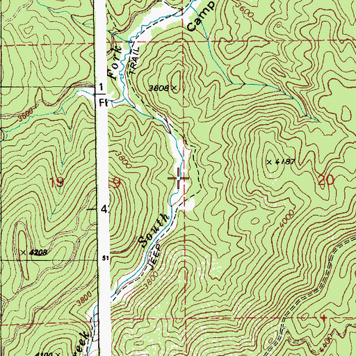 Topographic Map of Old Camp 11, ID