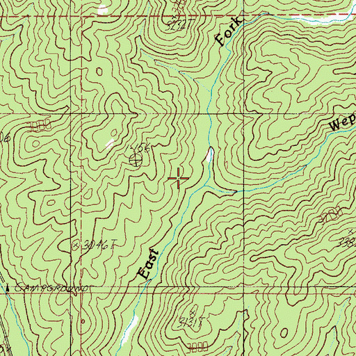 Topographic Map of White Pine National Recreation Trail, ID