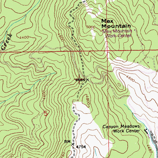 Topographic Map of Canyon Junction, ID