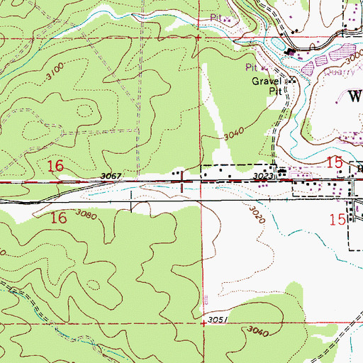 Topographic Map of Weippe Prairie Point of Interest, ID