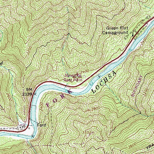 Topographic Map of Ninemile Rest Area, ID