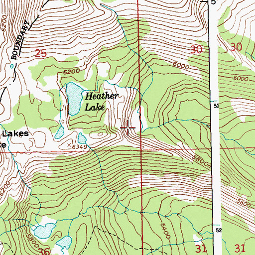 Topographic Map of Berel Lake, ID