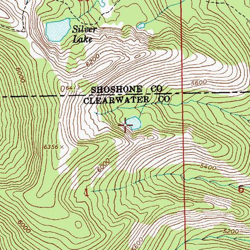 Topographic Map of Platinum Lake, ID