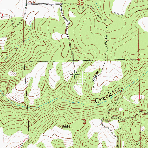 Topographic Map of Kiddler Place, ID