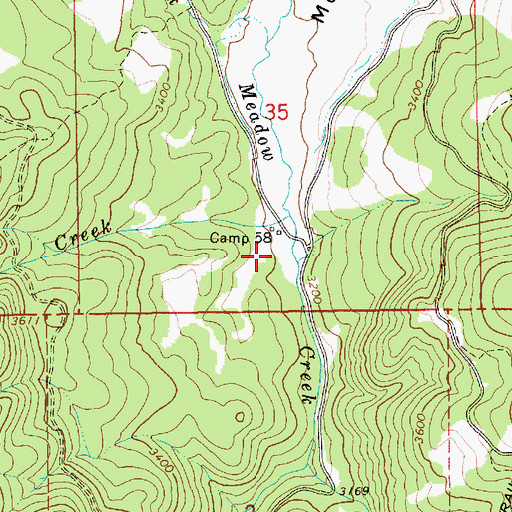Topographic Map of Potlatch Camp 58, ID