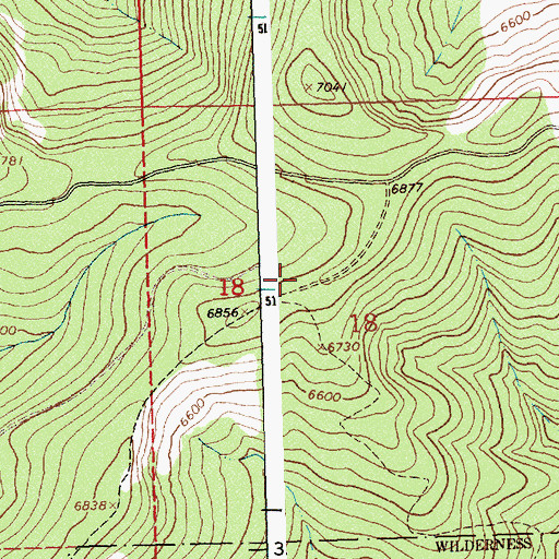 Topographic Map of Beaver Meadows, ID