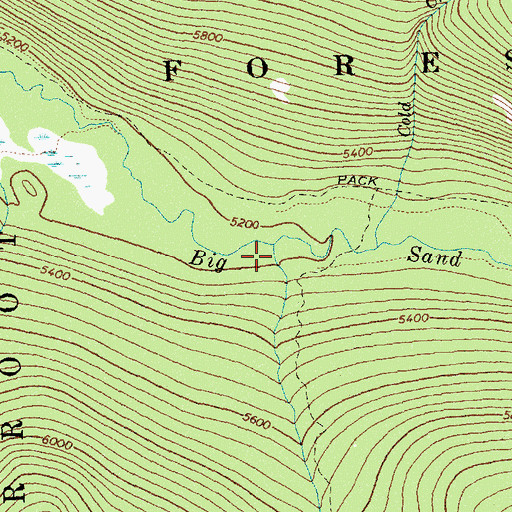 Topographic Map of Little Dead Elk Creek, ID