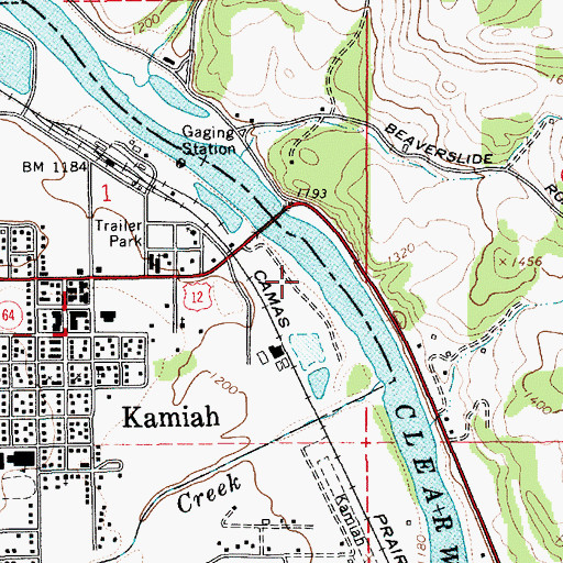 Topographic Map of Riverfront Park, ID