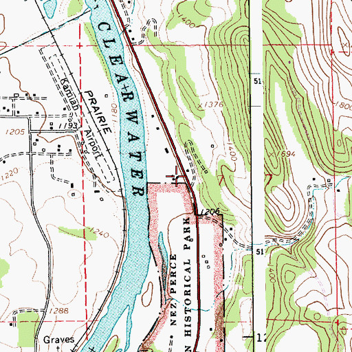 Topographic Map of Heart of the Monster Point of Interest, ID