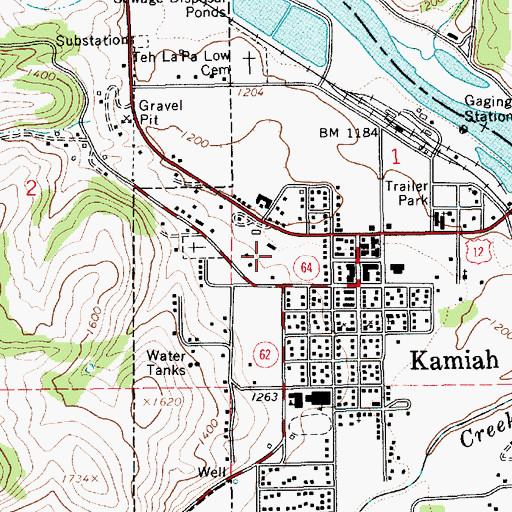 Topographic Map of Pierce Ranger Station, ID