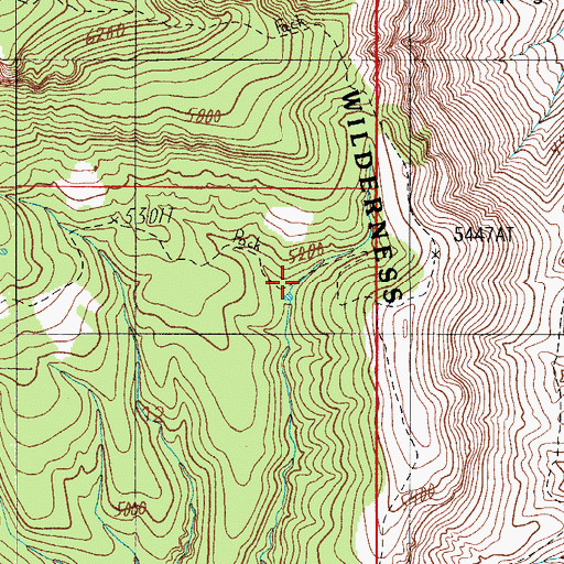 Topographic Map of Deep Creek Tank, AZ