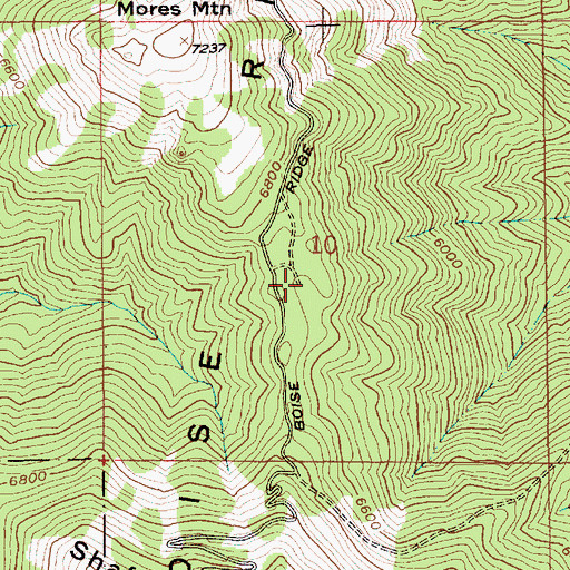 Topographic Map of Shafer Butte Picnic Area, ID