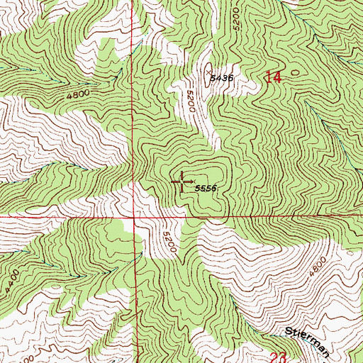 Topographic Map of Casner Mountain, ID