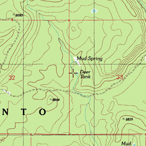 Topographic Map of Deer Tank, AZ
