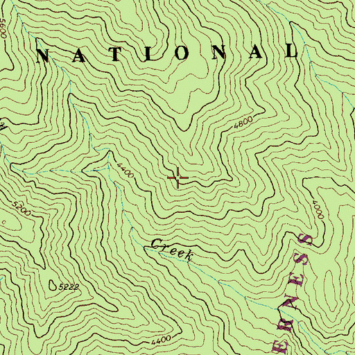 Topographic Map of Clearwater Mountains, ID