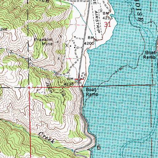 Topographic Map of Pine Recreation Site, ID