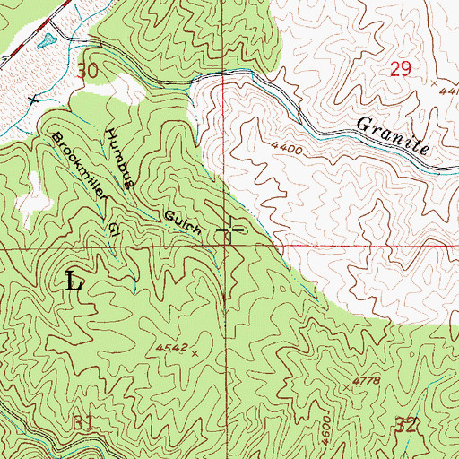 Topographic Map of Granite Creek Recreation Site, ID