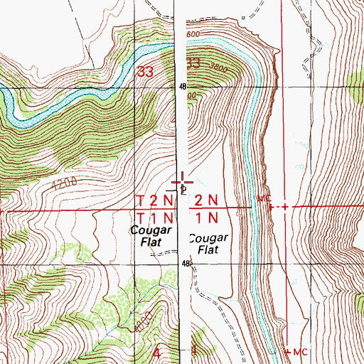 Topographic Map of Tommy Field Spring, ID