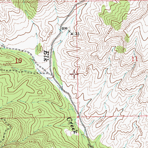 Topographic Map of Elk Creek Exclosure, ID