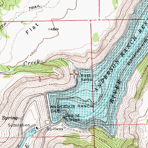 Topographic Map of Elk Creek Recreation Site, ID
