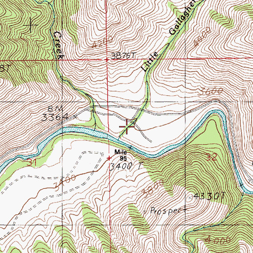Topographic Map of Gallagher Pasture, ID