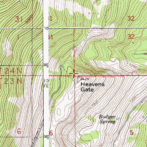 Topographic Map of Vista Point Lookout, ID