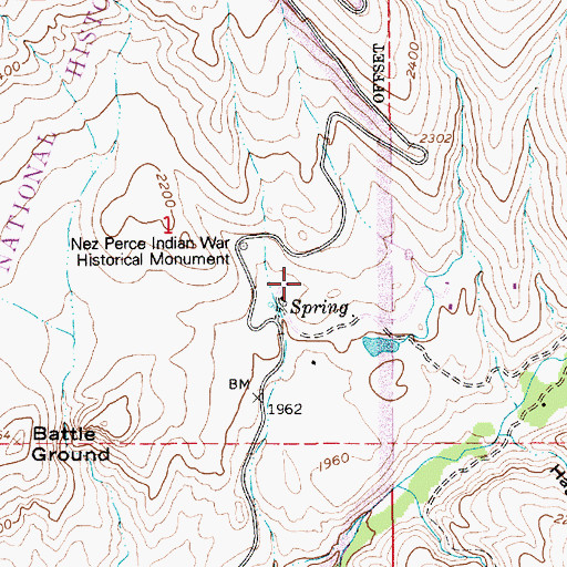 Topographic Map of Bentz Brothers, ID