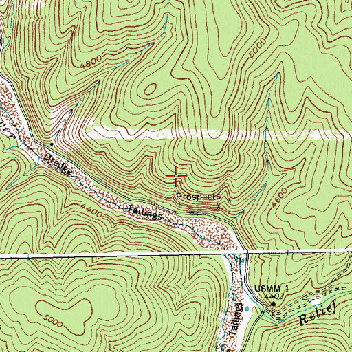 Topographic Map of Idaho Champion Group Prospects, ID