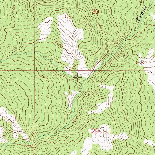 Topographic Map of North Fork Trout Creek, ID