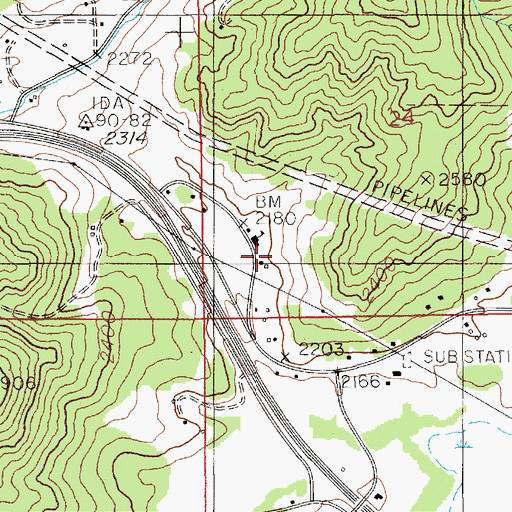 Topographic Map of Canyon, ID