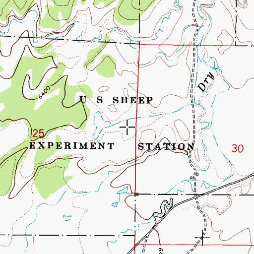 Topographic Map of United States Experiment Station, ID