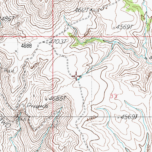 Topographic Map of Double Grantham Tank, AZ